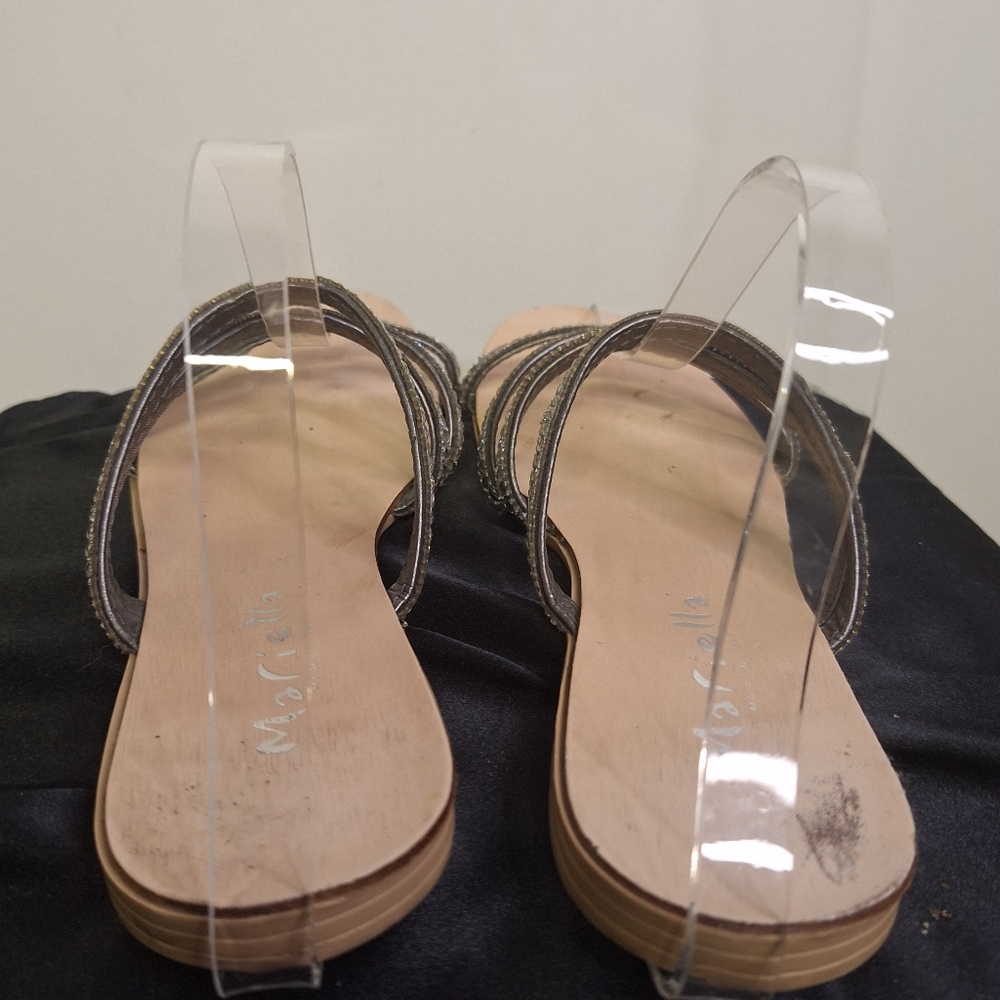 MARELLA Women's Silver Strappy Sandals - Picture 5 of 6